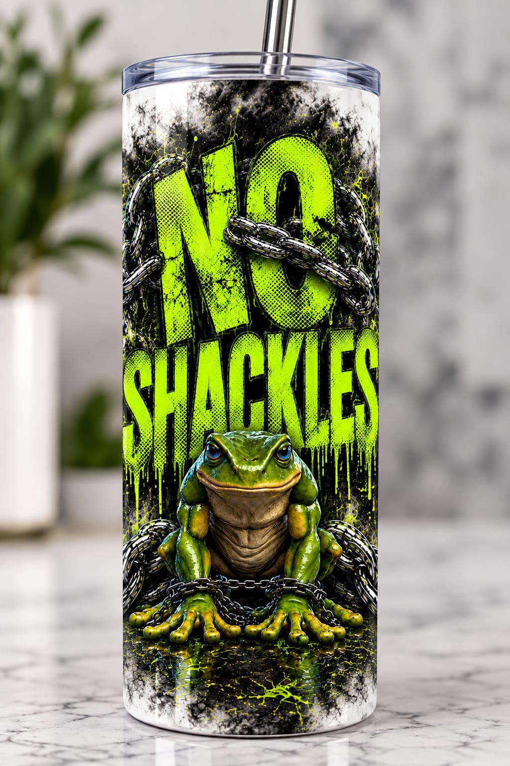 No Shackles Frog 20 oz Skinny Tumbler