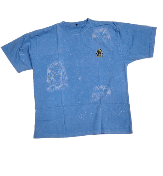 Bound to Leap Tee — Mineral Wash, Pond Blue